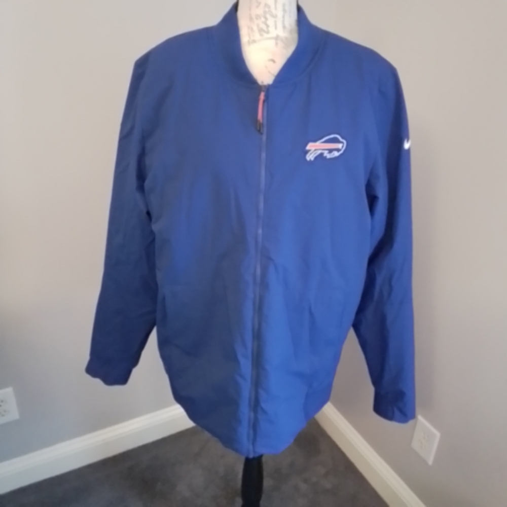 NWT NFL Onfield Nike Shield Buffalo Bills Champ Drive Full Zip Bomber Jacket - L